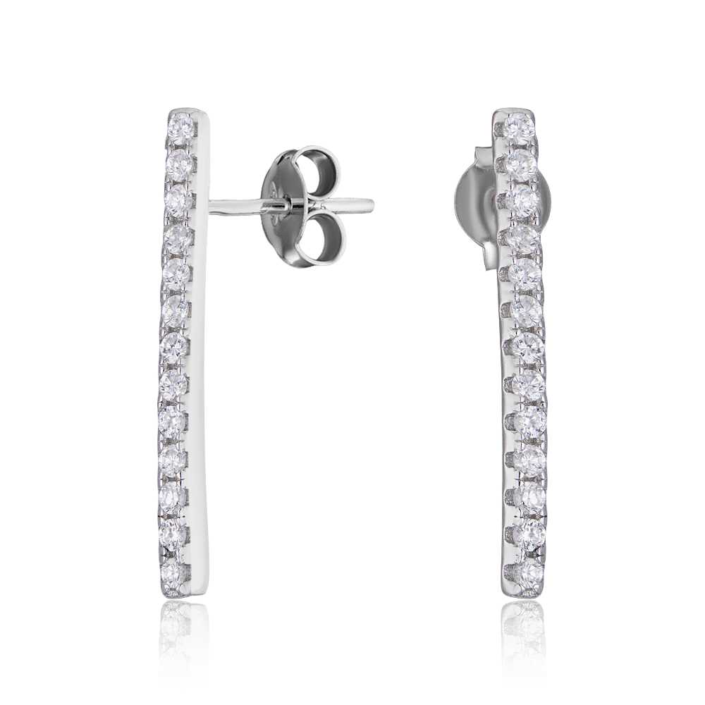 

Серьги из серебра с фианитом ЮВЕЛИР КАРАТ 2129136/9YЕ6869