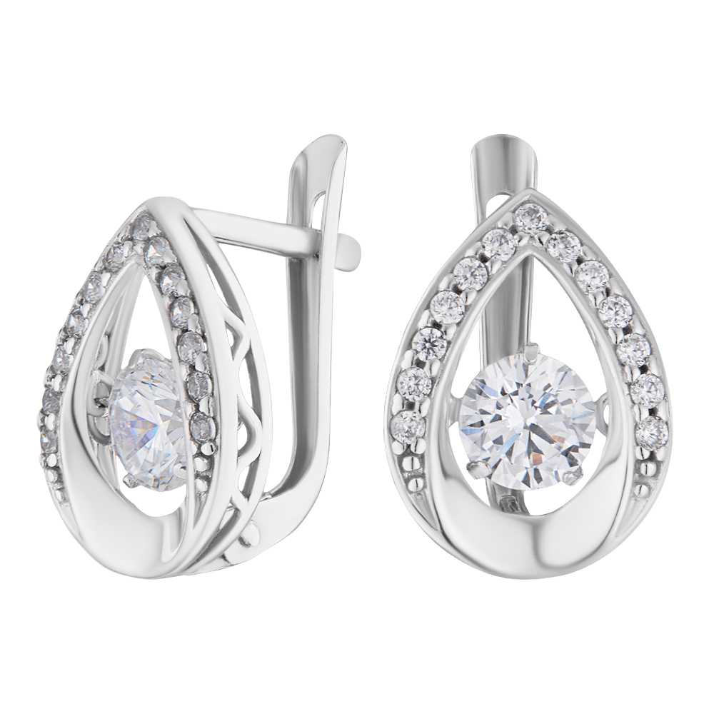 

Серьги из серебра с фианитом ЮВЕЛИР КАРАТ 2128952/9