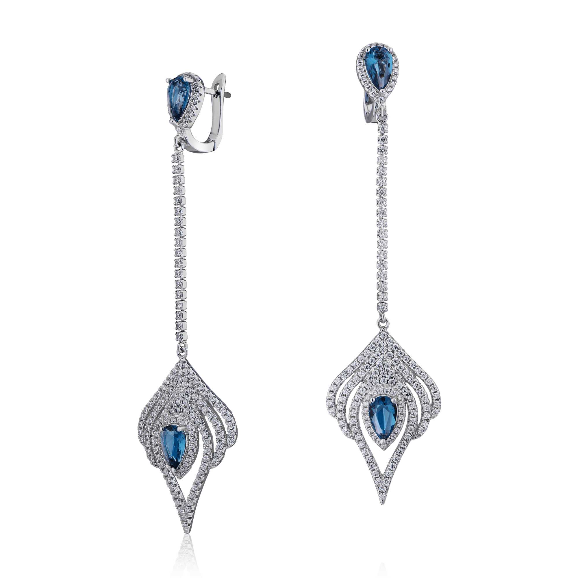 

Серьги из серебра с фианитом ЮВЕЛИР КАРАТ C7859EGA