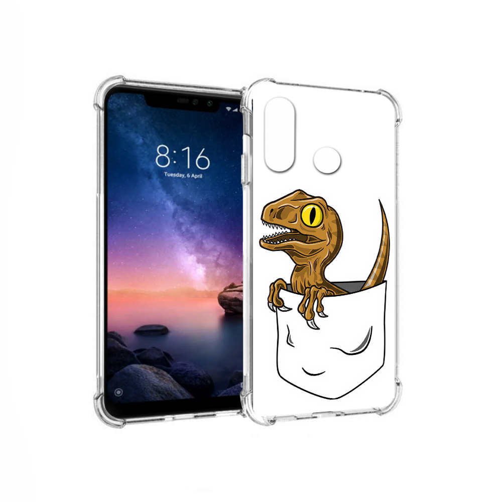 

Чехол MyPads Tocco для Xiaomi Redmi Note 6 динозавр в кармане (PT118671.310.327), Прозрачный, Tocco