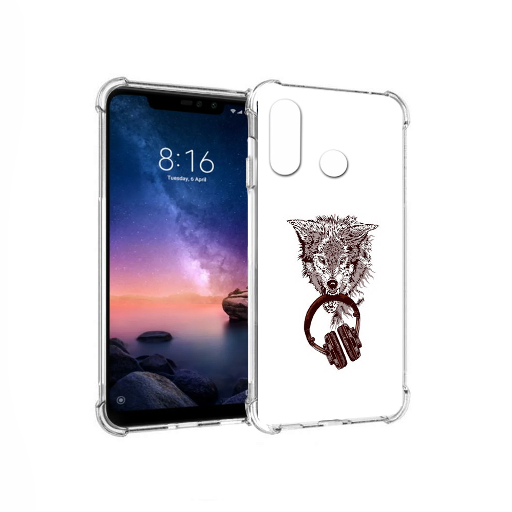 

Чехол MyPads Tocco для Xiaomi Redmi Note 6 дикий волк (PT118671.310.325), Прозрачный, Tocco