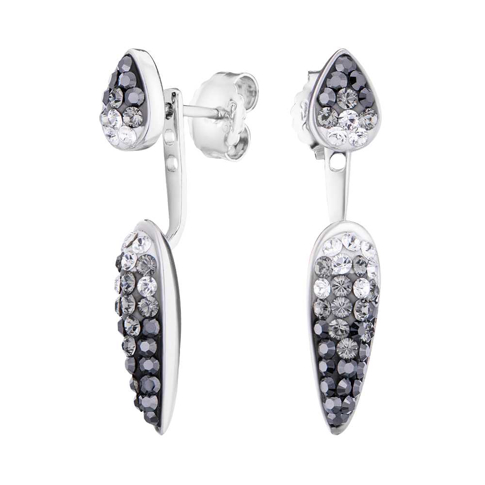 

Серьги джекеты из серебра с swarovski ЮВЕЛИР КАРАТ 1204C01038