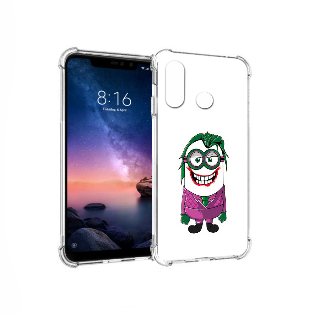 

Чехол MyPads Tocco для Xiaomi Redmi Note 6 джокер миньон (PT118671.310.322), Прозрачный, Tocco