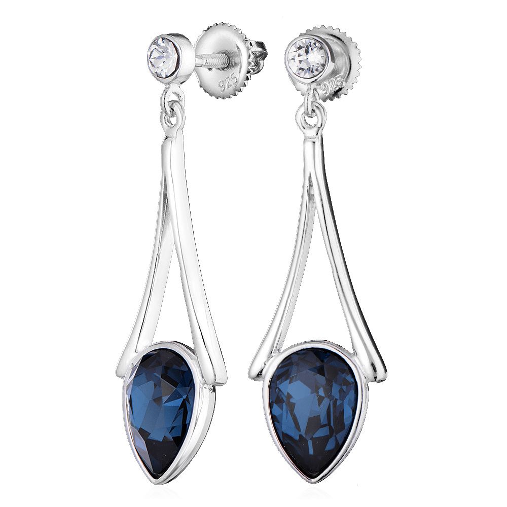 

Серьги из серебра с swarovski ЮВЕЛИР КАРАТ 1159CF, 1159CF