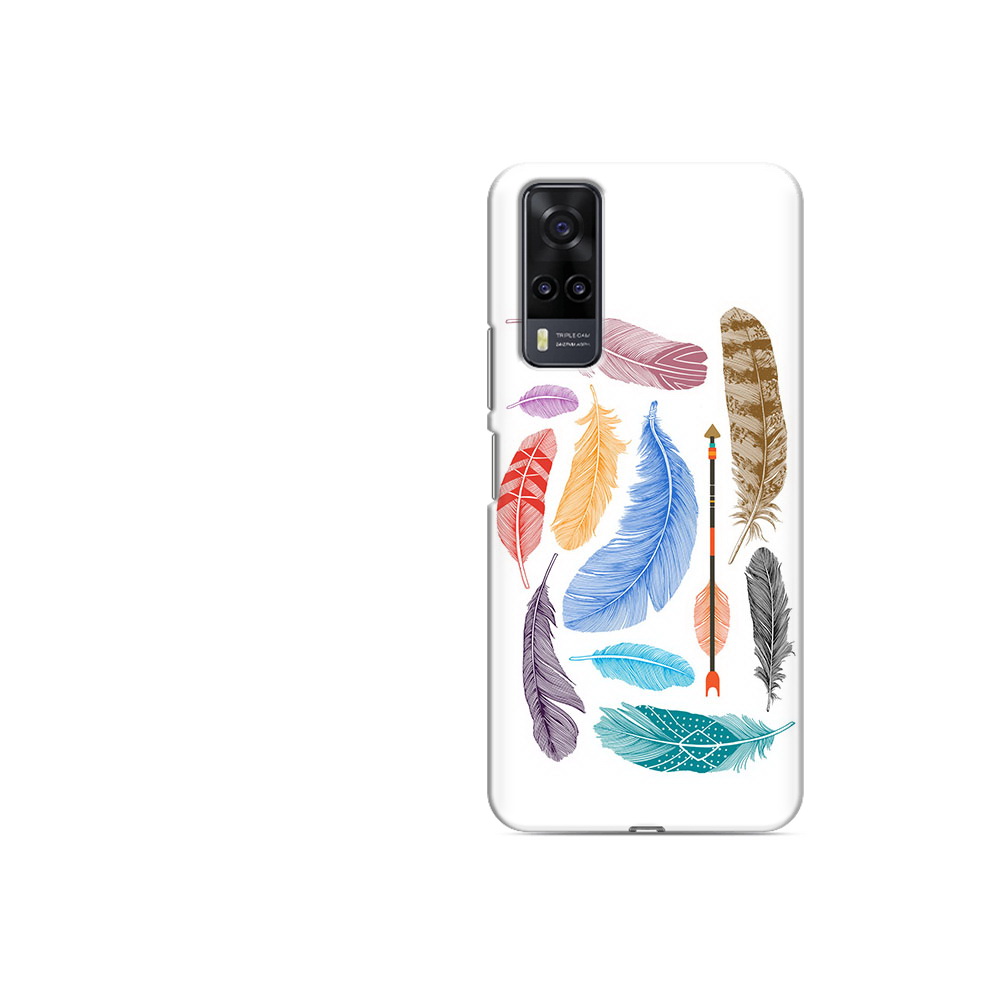 

Чехол MyPads Tocco для Vivo Y31 разноцветные перья (PT157735.439.572), Прозрачный, Tocco