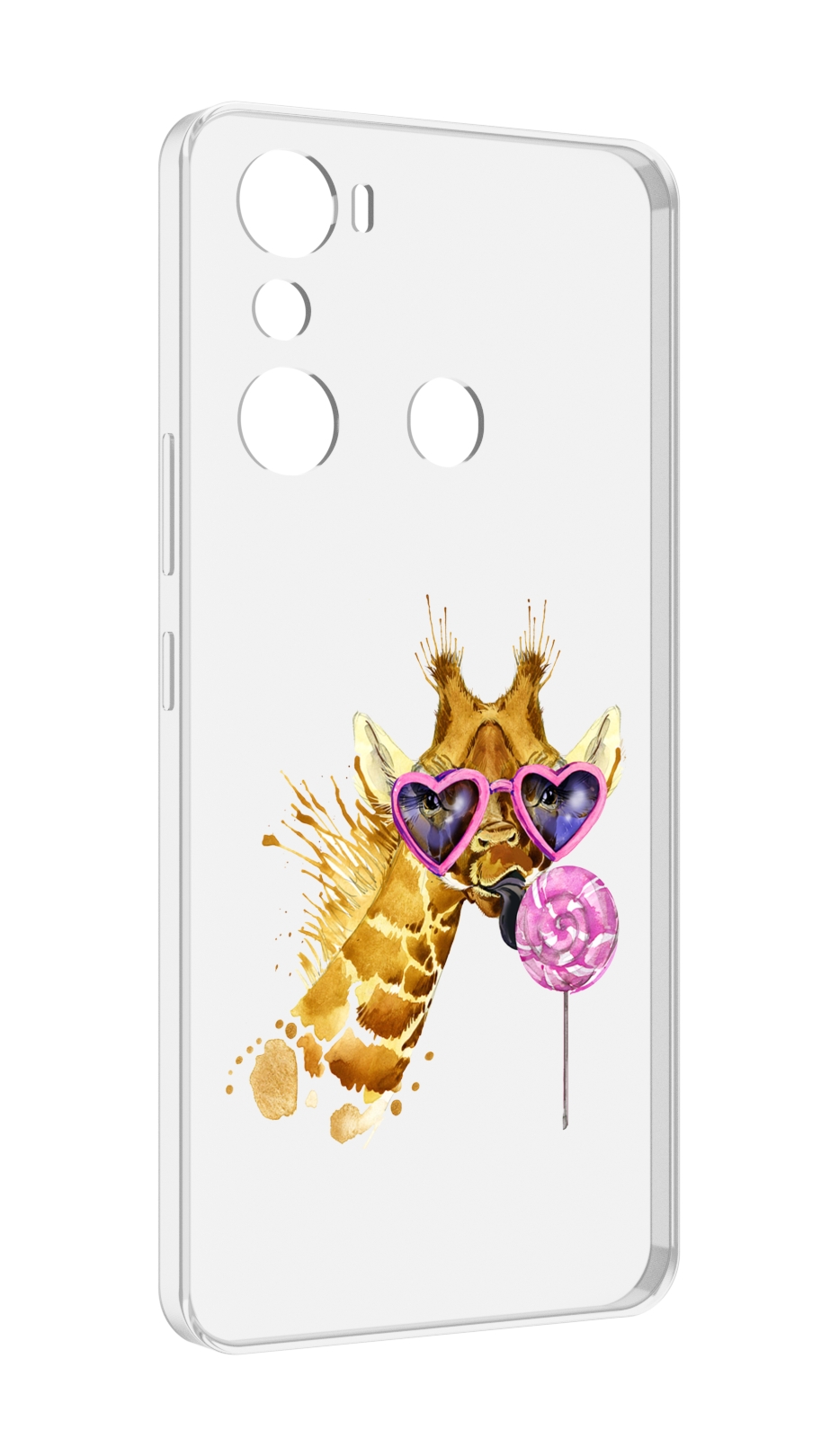 

Чехол MyPads акварельный жираф для Infinix Hot 20i, Прозрачный, Tocco