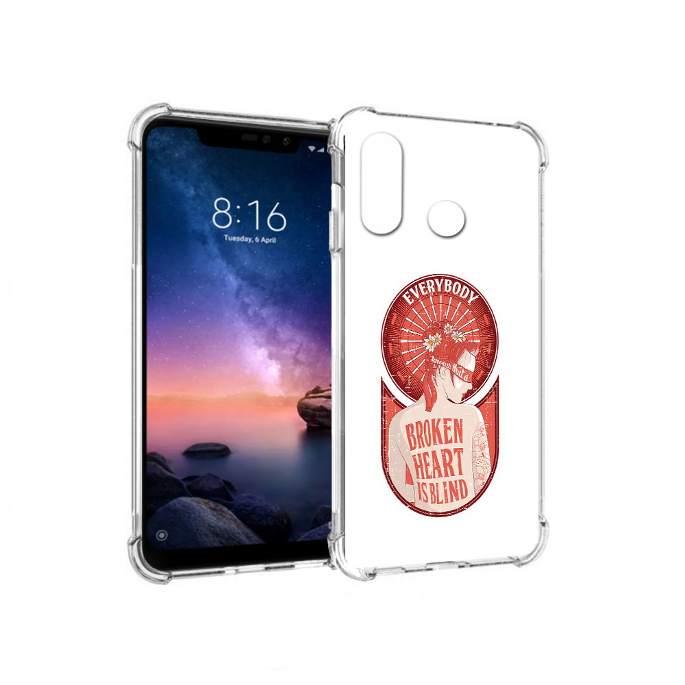 

Чехол MyPads Tocco для Xiaomi Redmi Note 6 девушка разбитое сердце (PT118671.310.310), Прозрачный, Tocco