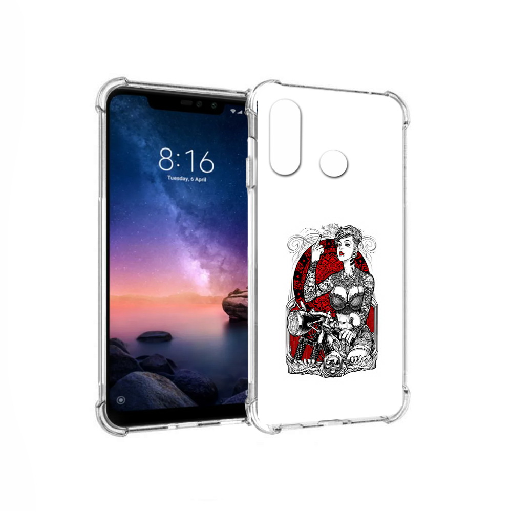 

Чехол MyPads Tocco для Xiaomi Redmi Note 6 девушка на мотоцикле (PT118671.310.308), Прозрачный, Tocco