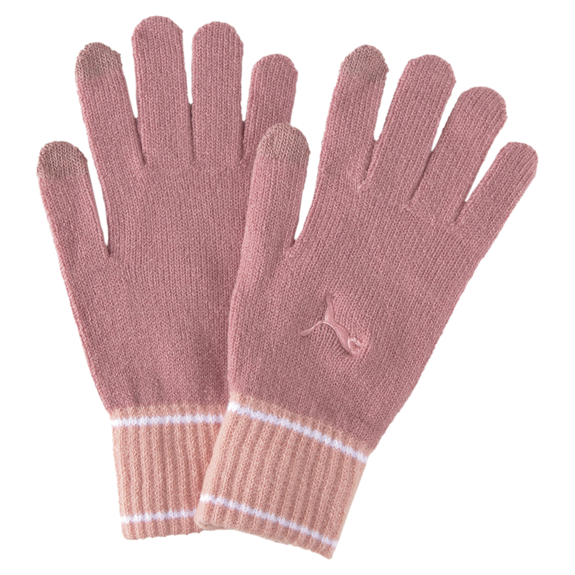 фото Перчатки женские puma knit gloves розовые