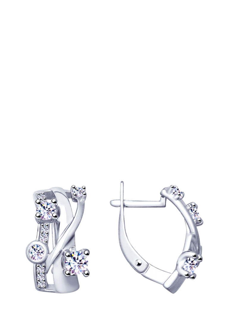 

Серьги из серебра с фианитом SOKOLOV 94022895, 94022895_k