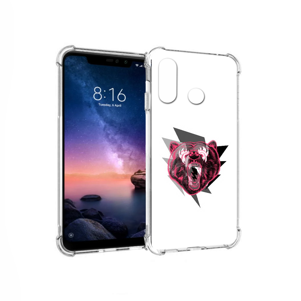 

Чехол MyPads Tocco для Xiaomi Redmi Note 6 грозовой медведь (PT118671.310.301), Прозрачный, Tocco