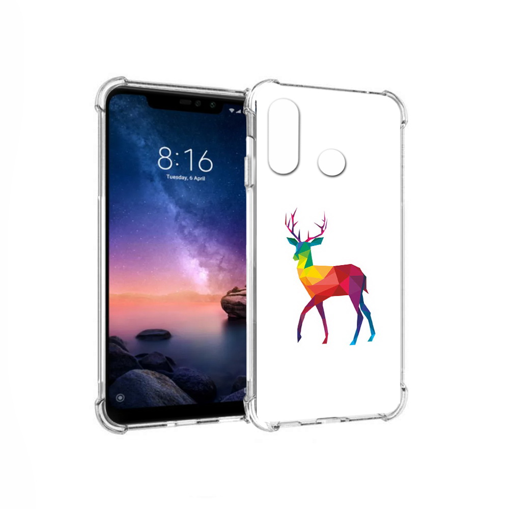 

Чехол MyPads Tocco для Xiaomi Redmi Note 6 геометрический олень (PT118671.310.286), Прозрачный, Tocco