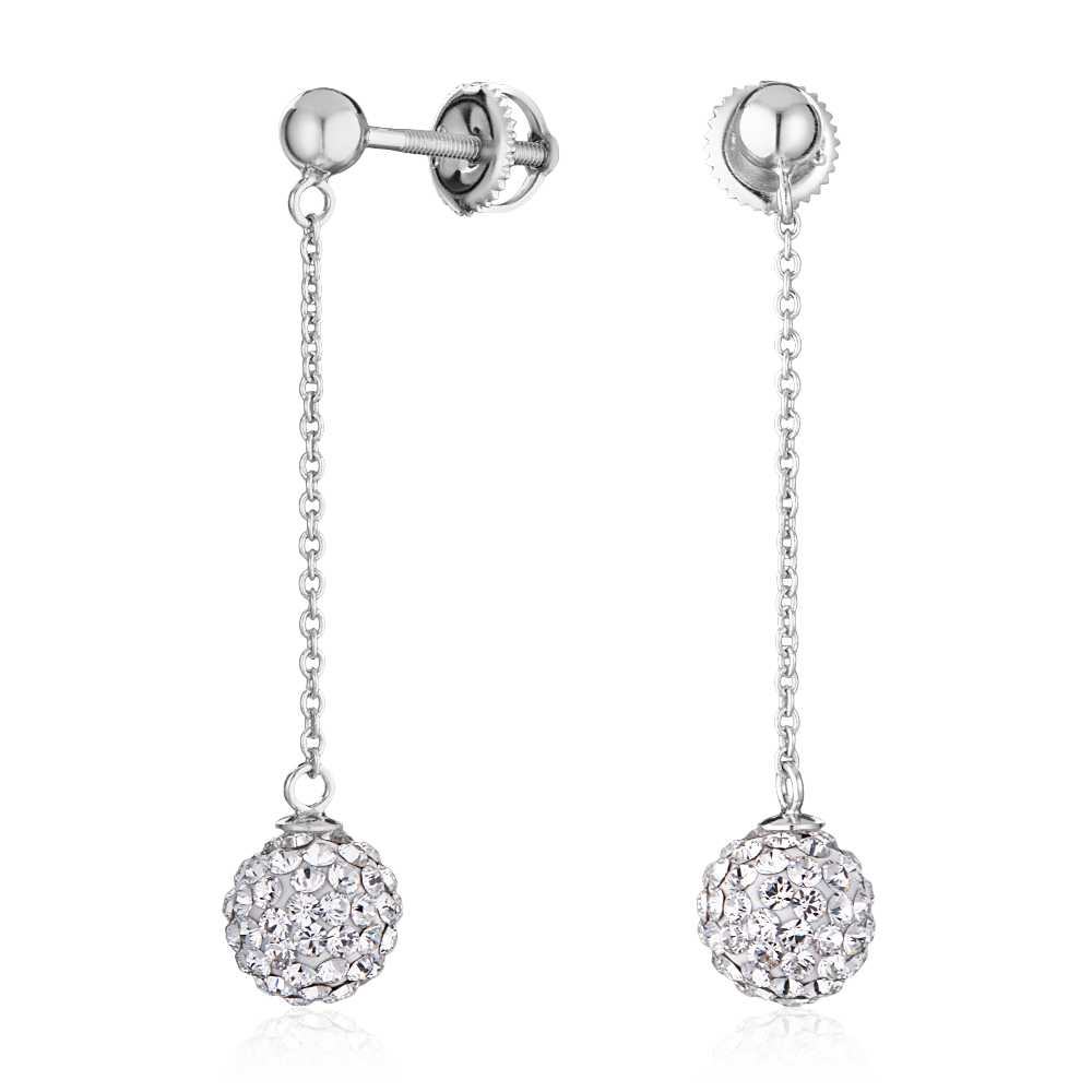 

Серьги из серебра c кристаллами Swarovski ЮВЕЛИР КАРАТ 2128560/902008C0201