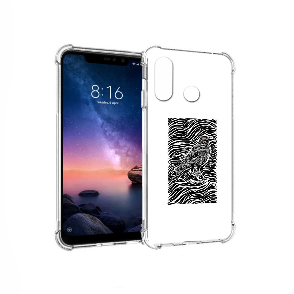 

Чехол MyPads Tocco для Xiaomi Redmi Note 6 ворон в абстракции (PT118671.310.272), Прозрачный, Tocco