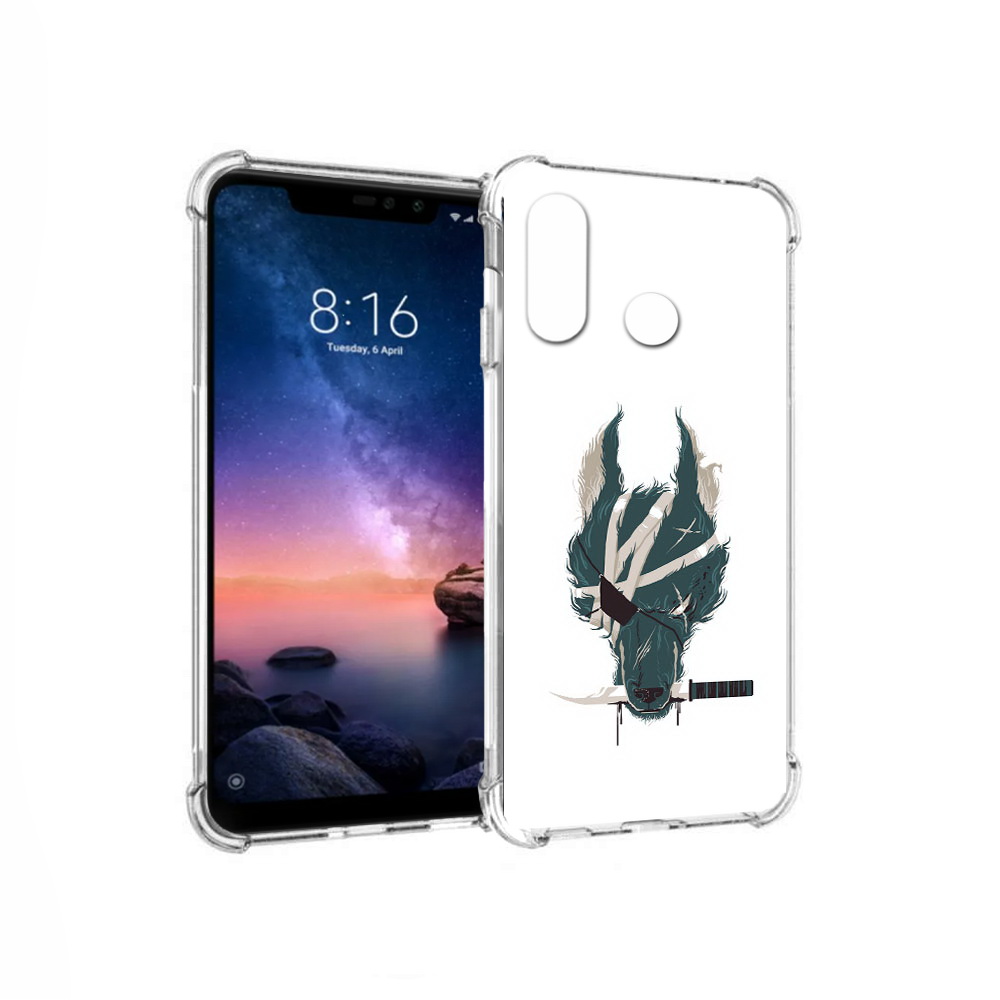 

Чехол MyPads Tocco для Xiaomi Redmi Note 6 волк-разбойник (PT118671.310.271), Прозрачный, Tocco