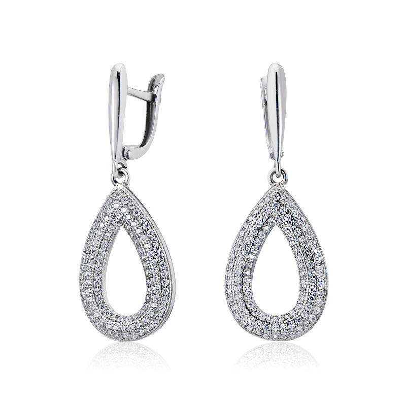 

Серьги из серебра с фианитом ЮВЕЛИР КАРАТ 2128312/9