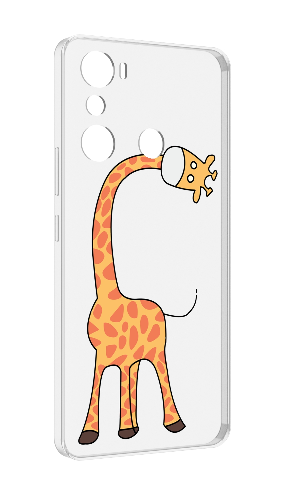 

Чехол MyPads жирафик детский для Infinix Hot 20i, Прозрачный, Tocco