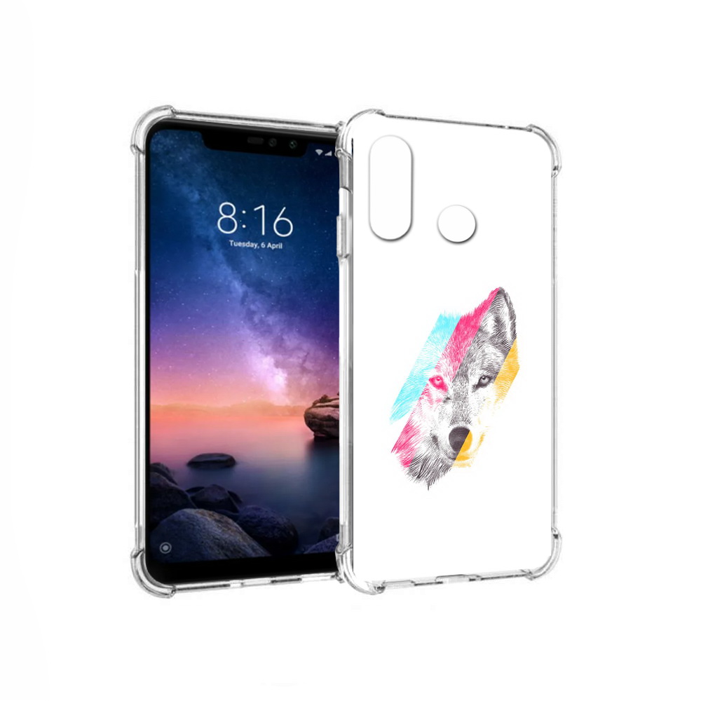 

Чехол MyPads Tocco для Xiaomi Redmi Note 6 волк градиент (PT118671.310.268), Прозрачный, Tocco