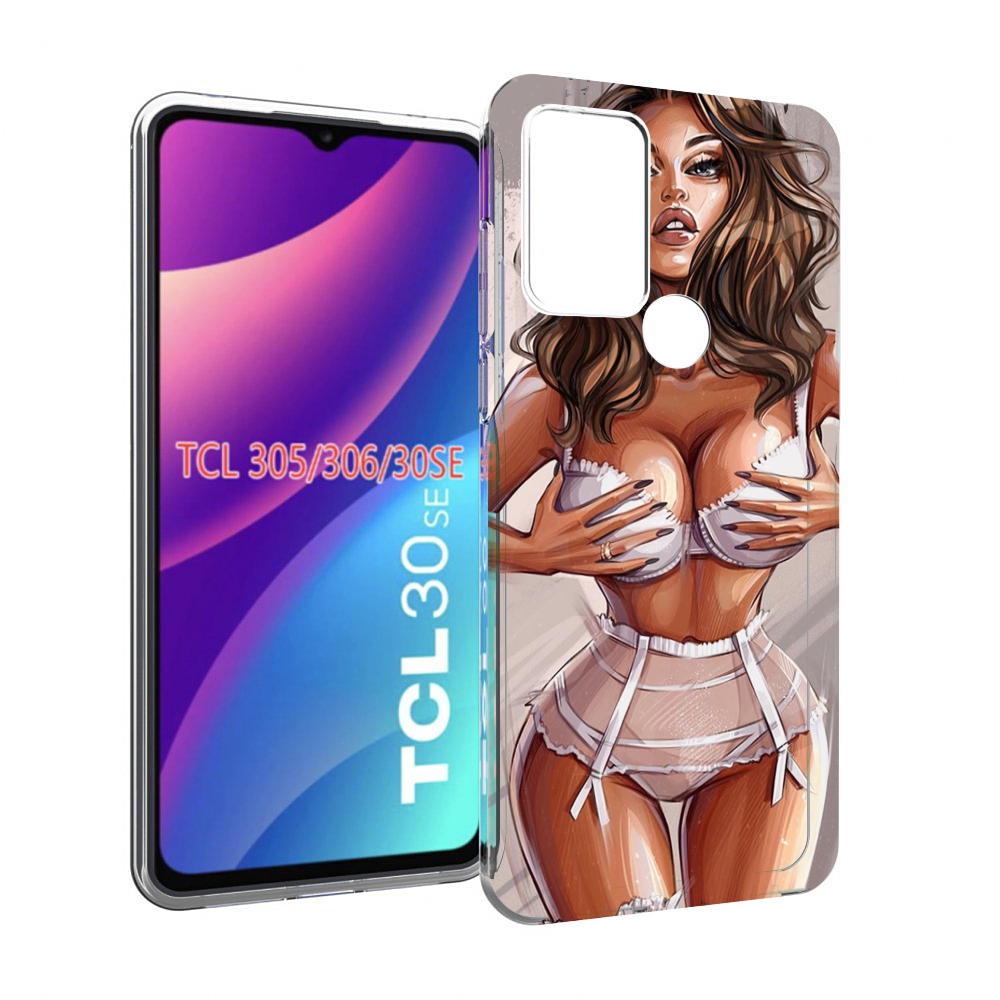 

Чехол MyPads Девушка-в-кружевном для TCL 30SE/305/306/30E, Tocco