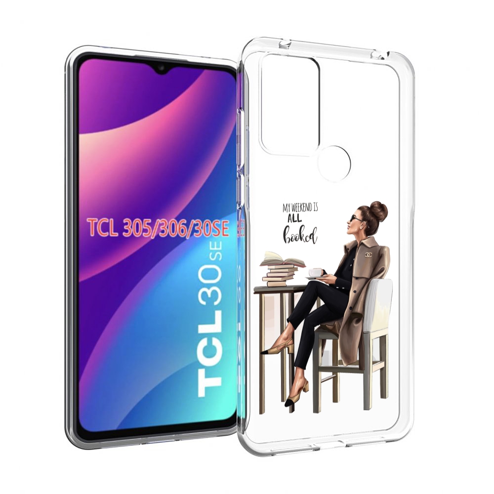 

Чехол MyPads Девушка-в-кофейне для TCL 30SE/305/306/30E, Tocco