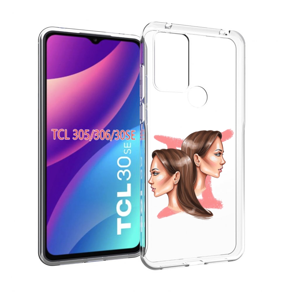 

Чехол MyPads Девушка-Близнецы женский для TCL 30SE/305/306/30E, Tocco