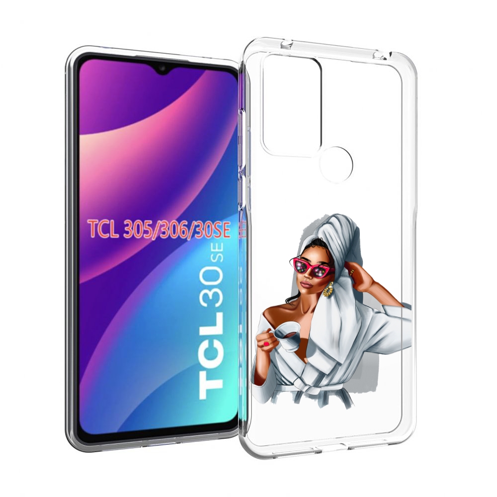 

Чехол MyPads Девушка в белом халате женский для TCL 30SE/305/306/30E, Tocco