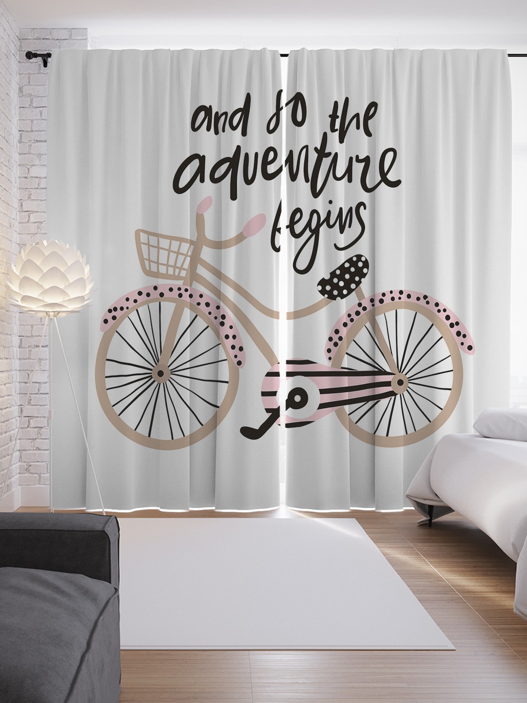 

Шторы JoyArty с фотопечатью "И так начинается приключение" из сатена, 290х265 см, И так начинается приключение