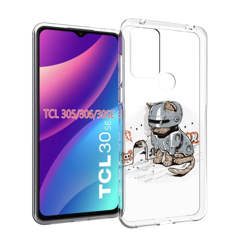 

Чехол MyPads Грозный кот для TCL 30SE/305/306/30E, Tocco