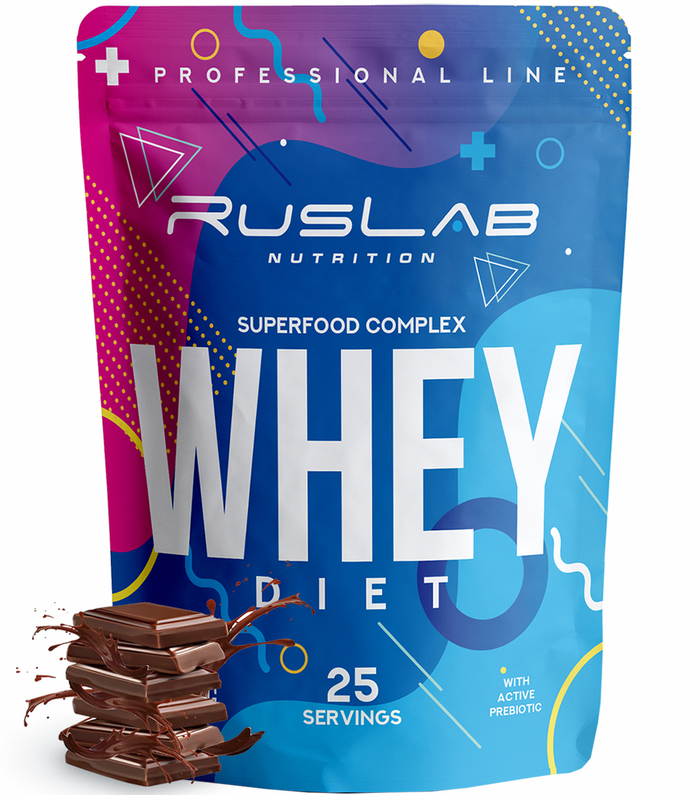 Заменитель пищи RusLabNutrition Whey Diet 800гр вкус шоколад
