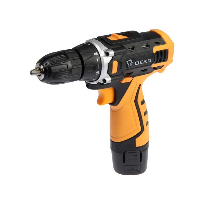 Дрель-шуруповерт DEKO DKCD12FU-Li 12 В 15 Ач Li-lon 28 Нм 3501350 обмин 463000₽