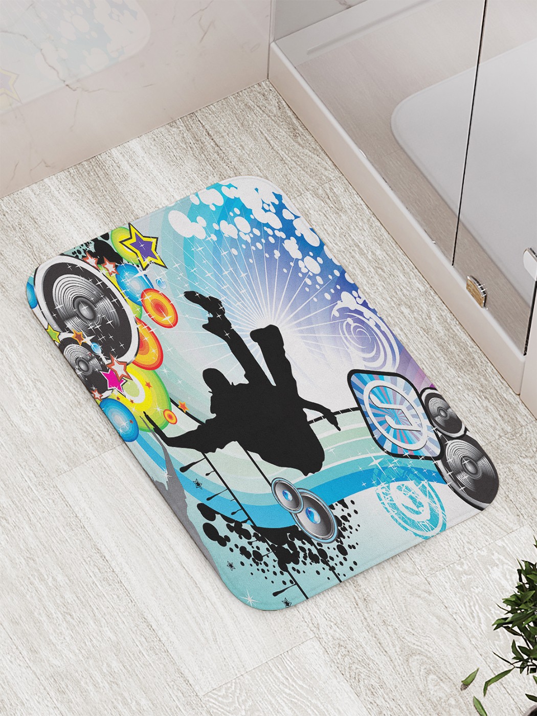 

Коврик противоскользящий для ванной, сауны, бассейна, 77х52 см bath_65116 JoyArty