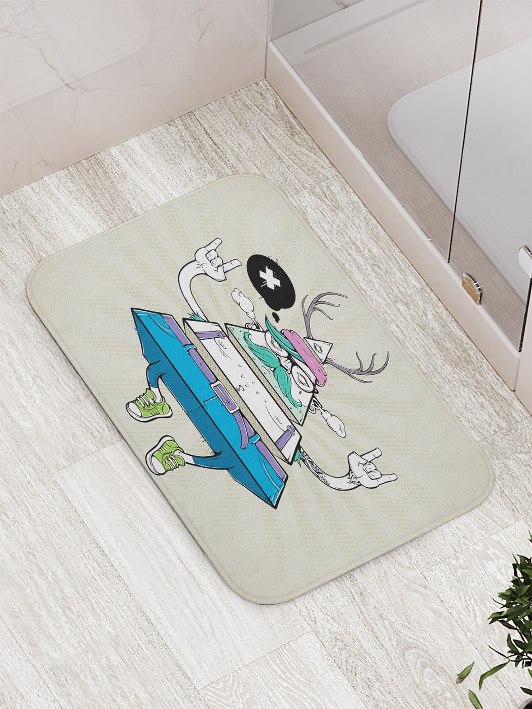 

Коврик противоскользящий для ванной, сауны, бассейна, 77х52 см bath_65081 JoyArty