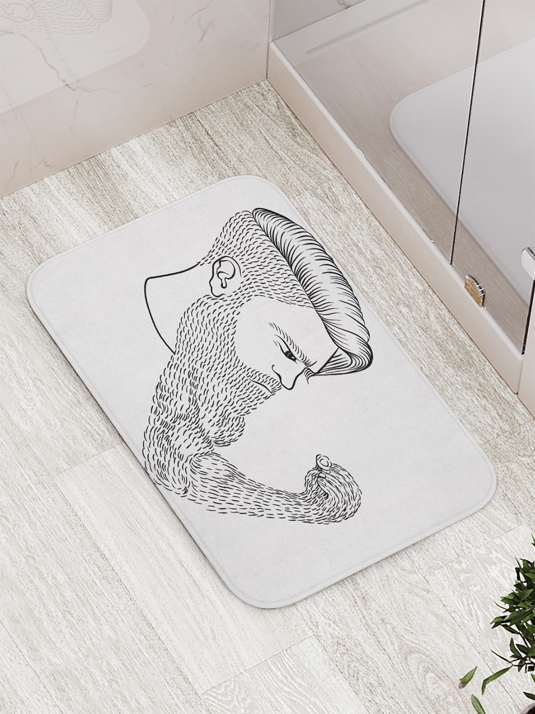 

Коврик противоскользящий для ванной, сауны, бассейна, 77х52 см bath_65079 JoyArty