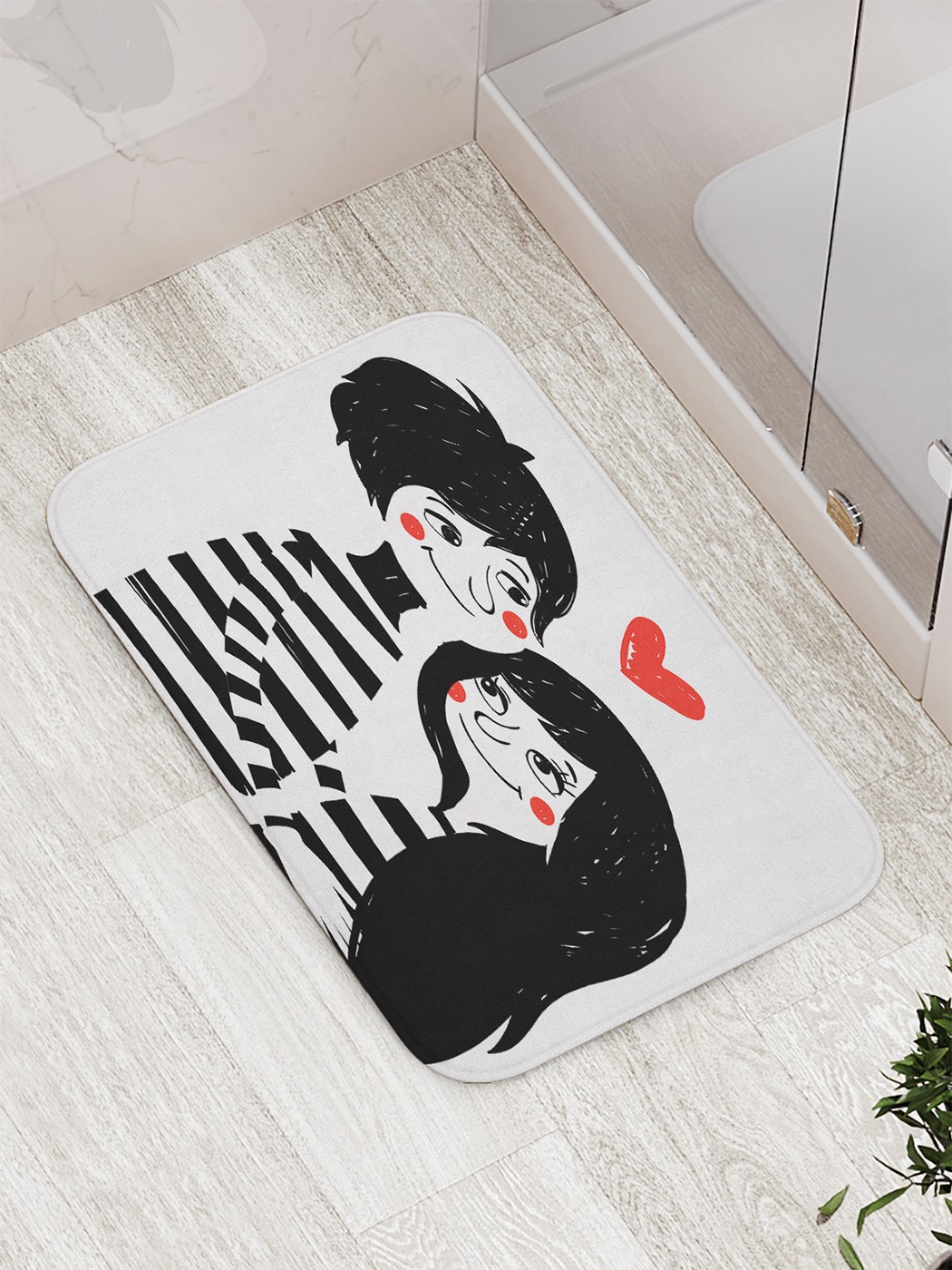 

Коврик противоскользящий для ванной, сауны, бассейна, 77х52 см bath_65077 JoyArty