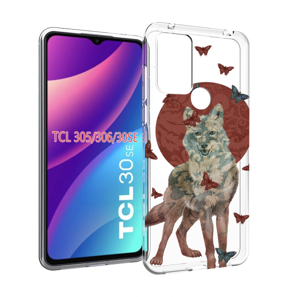

Чехол MyPads Волчица с бабочками для TCL 30SE/305/306/30E, Tocco
