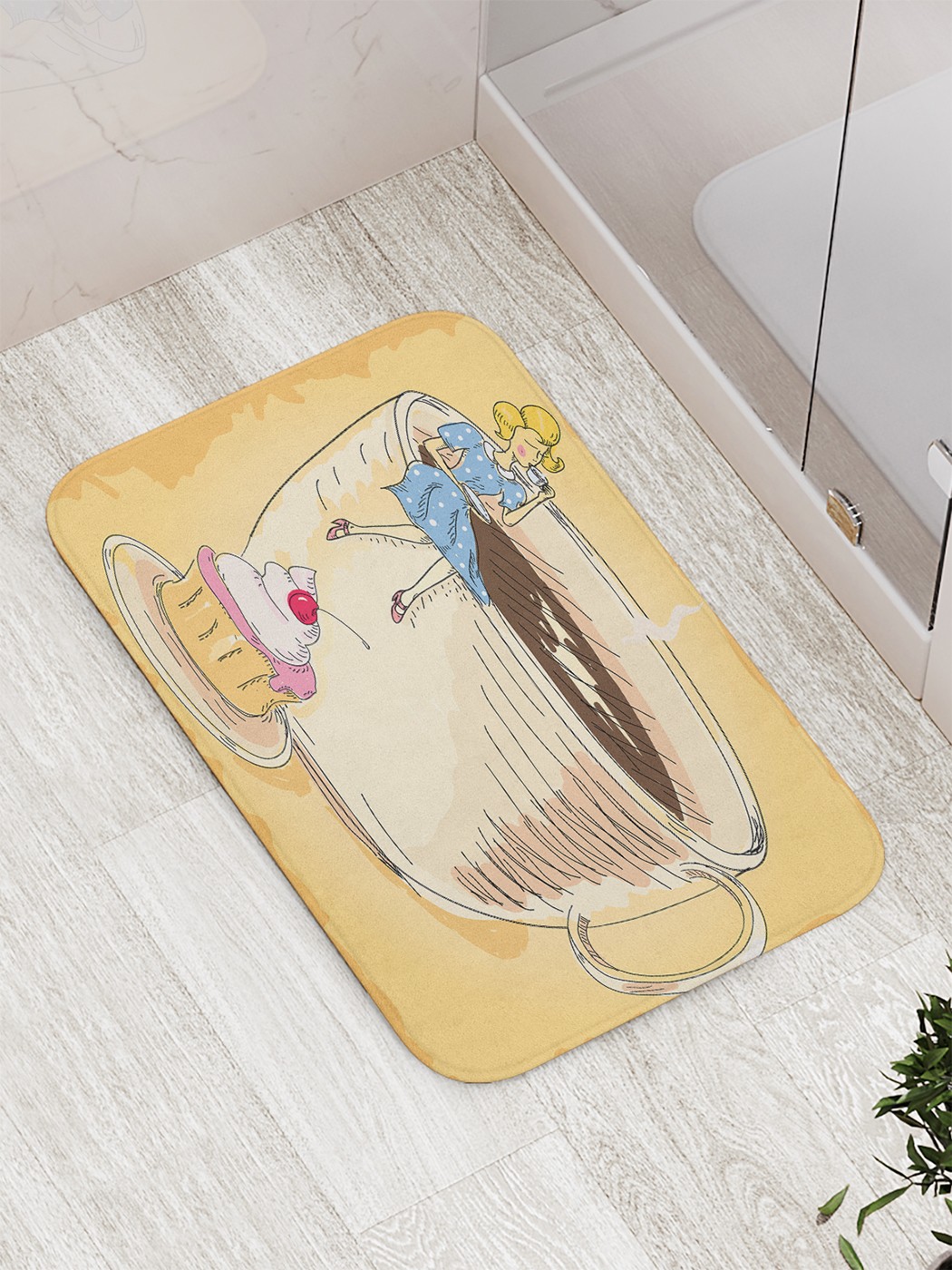 

Коврик противоскользящий для ванной, сауны, бассейна, 77х52 см bath_65040 JoyArty