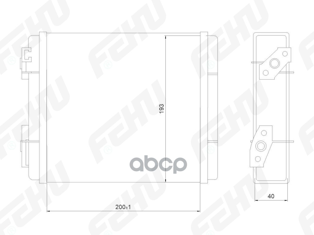 фото Радиатор отопителя (сборный) vaz 2104-05 fehu арт. frh1060m