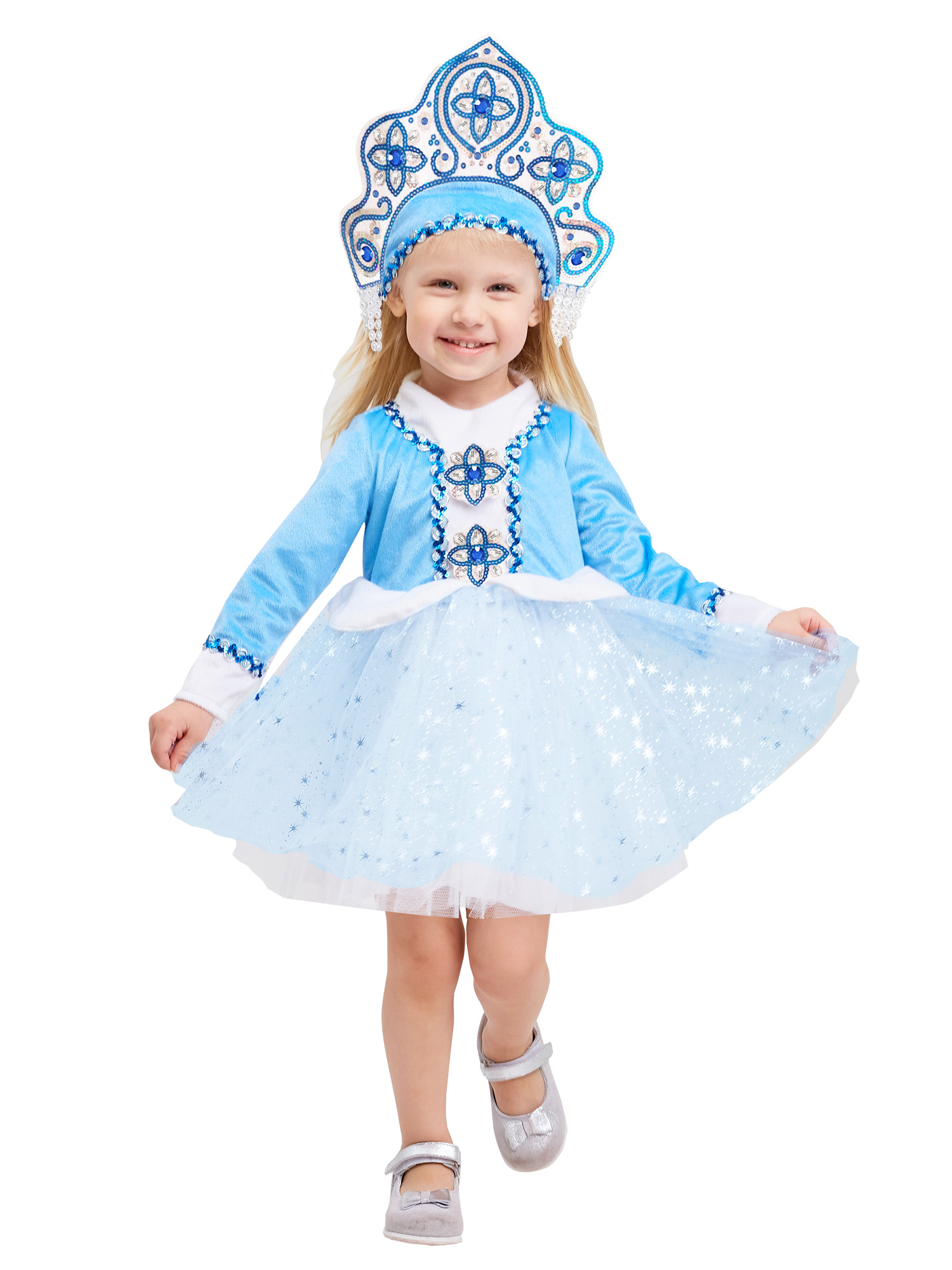 

Карнавальный костюм Batik Снегурочка Ася 3028 к-22 цв.мультиколор р.92, Снегурочка Ася