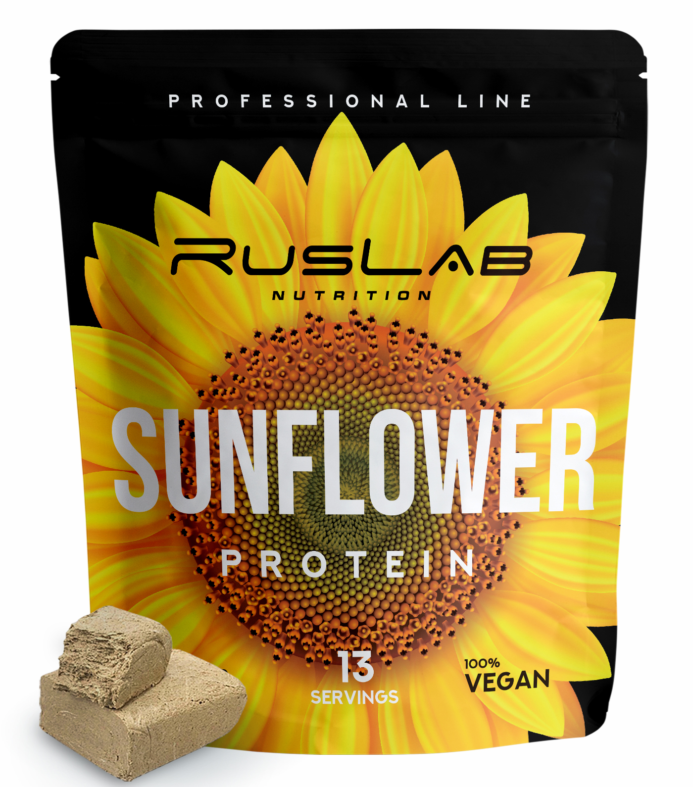 SUNFLOWER PROTEIN RusLabNutrition,протеин подсолнечника вкус халва 416гр