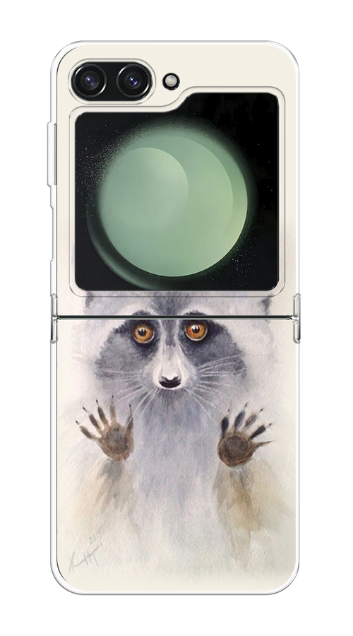 

Чехол на Samsung Galaxy Z Flip 6 "Енот за стеклом", Бежевый;серый, 2109750-1