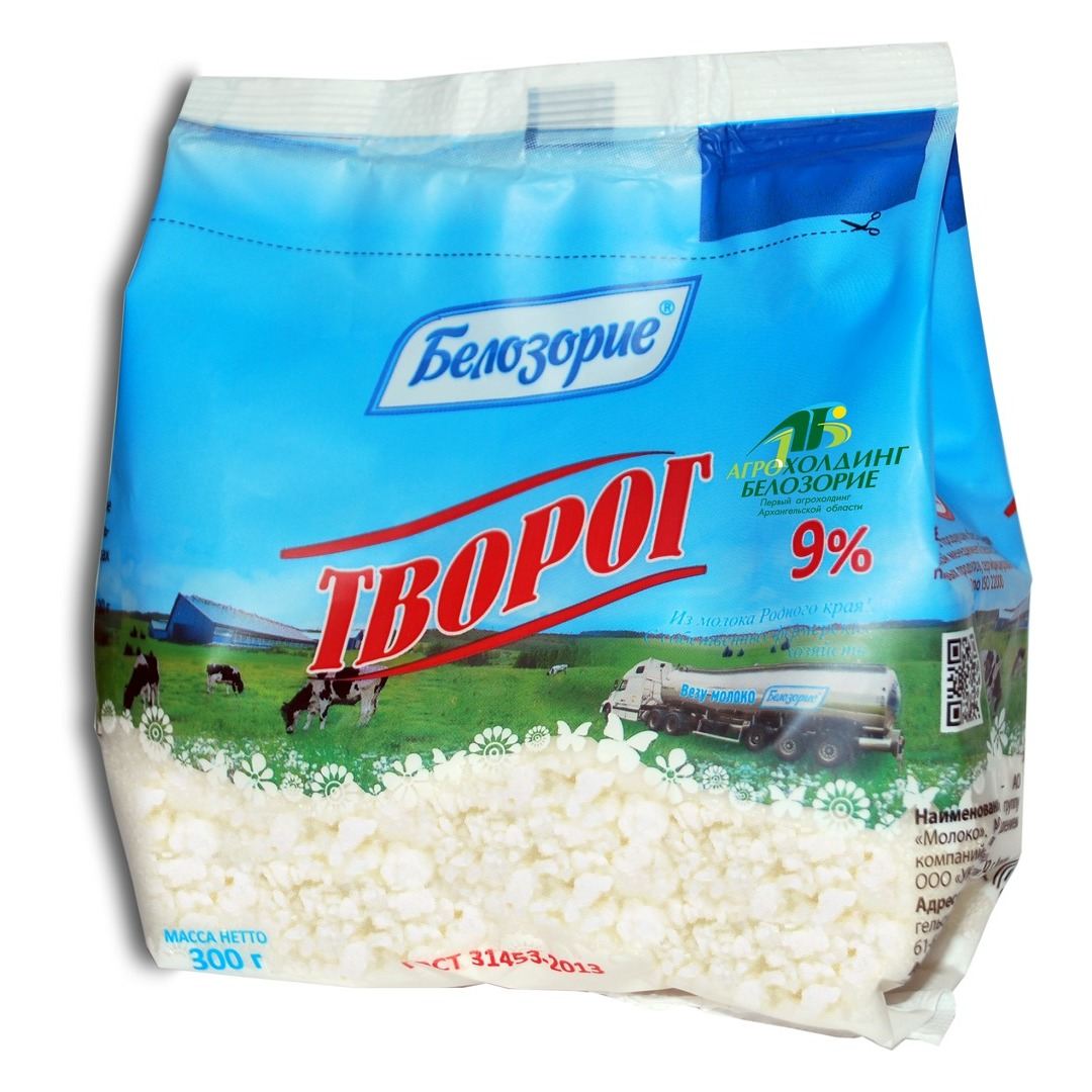 

Творог Белозорие 9% БЗМЖ 300 г