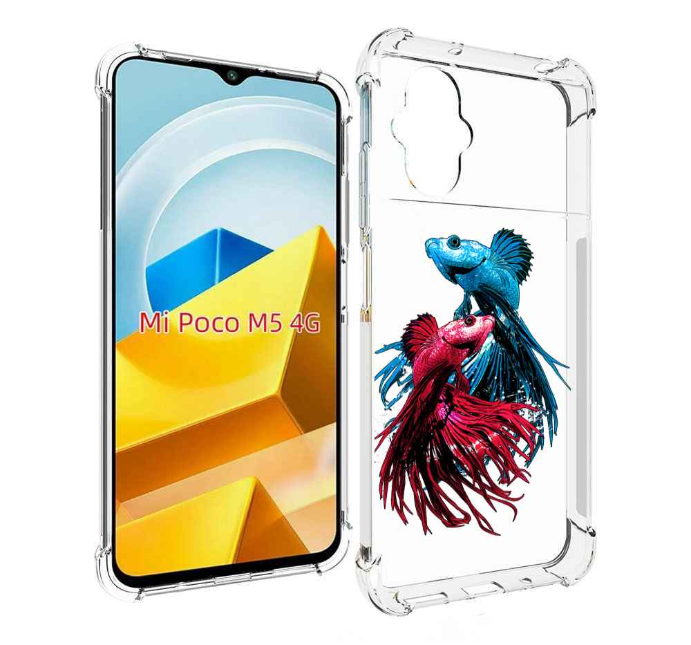 

Чехол MyPads Tocco для Xiaomi M5 рыбы петушки, Прозрачный, Tocco