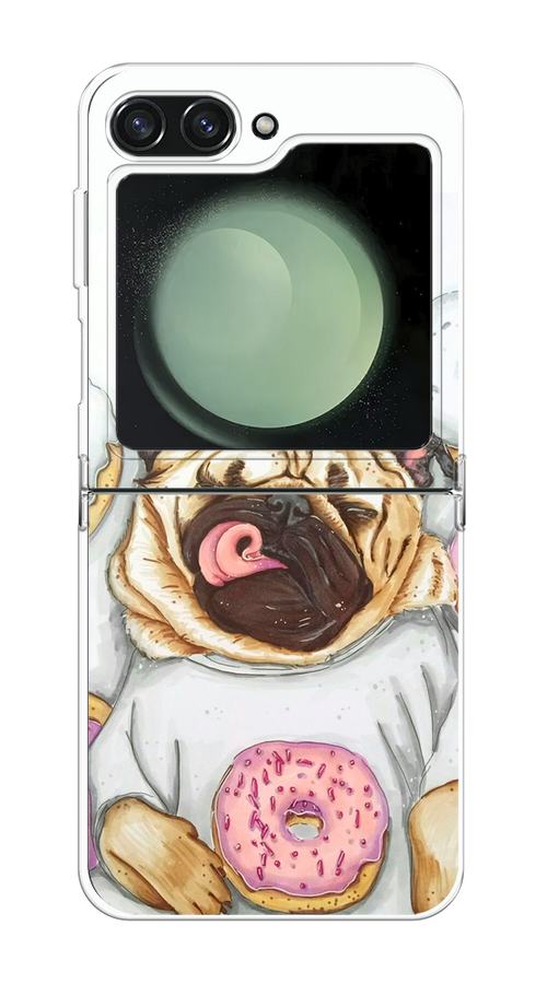 

Чехол на Samsung Galaxy Z Flip 6 "Счастливый мопс", Розовый;бежевый;коричневый, 2109750-1