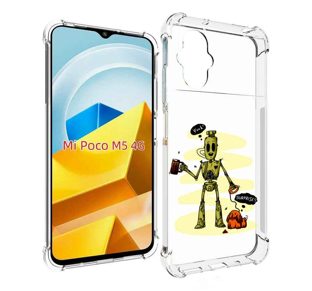 

Чехол MyPads Tocco для Xiaomi M5 прикольный робот, Прозрачный, Tocco