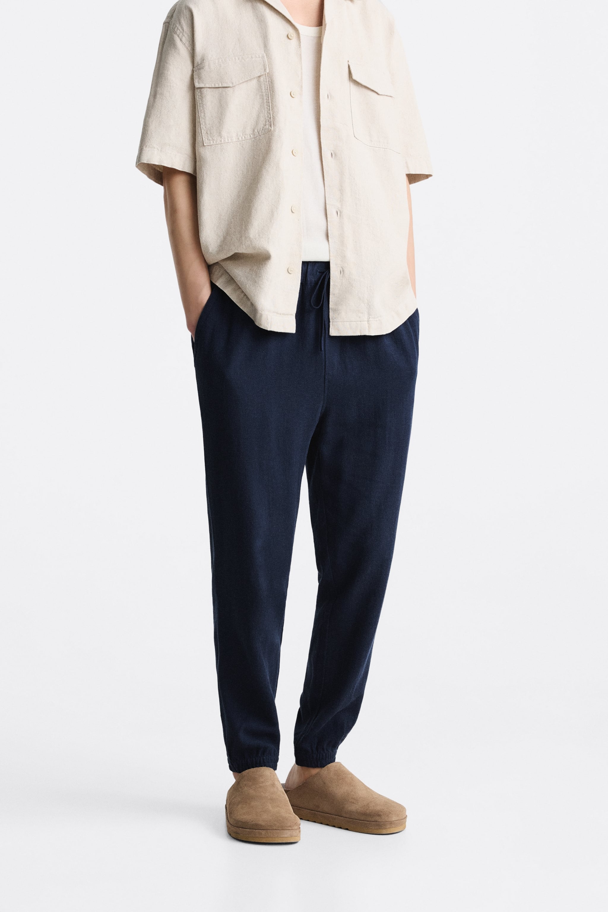

Брюки мужские ZARA 04432415 синие XL (доставка из-за рубежа), Синий, 04432415