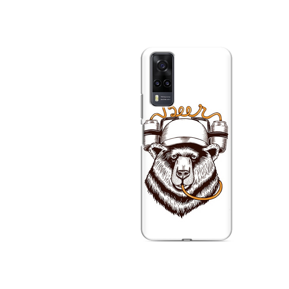 

Чехол MyPads Tocco для Vivo Y31 пивной медведь (PT157735.439.538), Прозрачный, Tocco