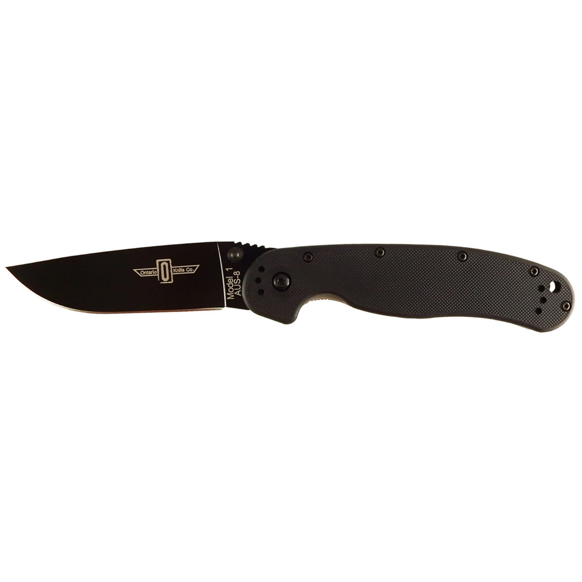 Нож Ontario 8846 RAT 1 Black полуавтоматический складной нож ontario rat 1a assisted black blade desert tan g 10 handle
