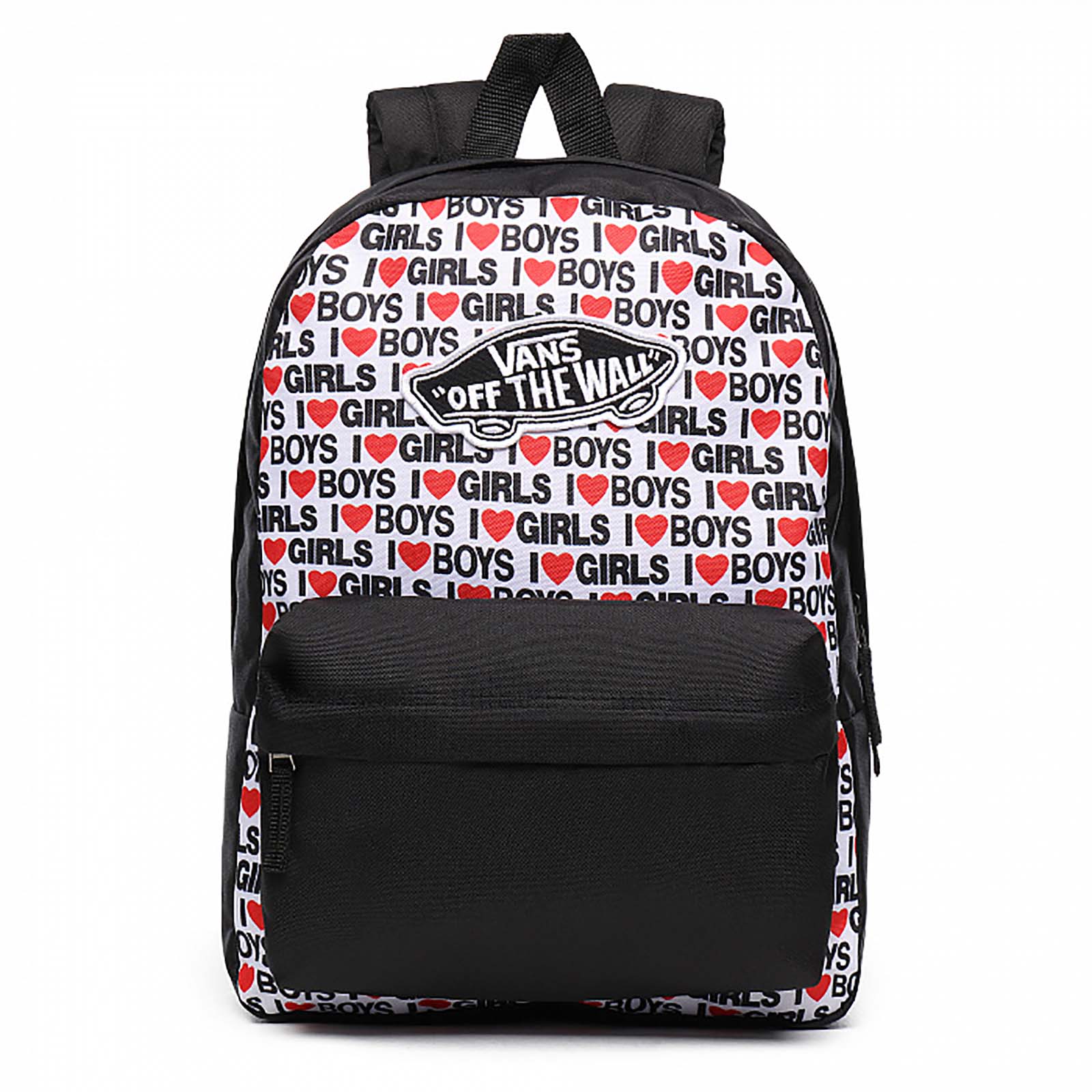 фото Рюкзак женский vans wm realm backpack i heart boys черный/белый