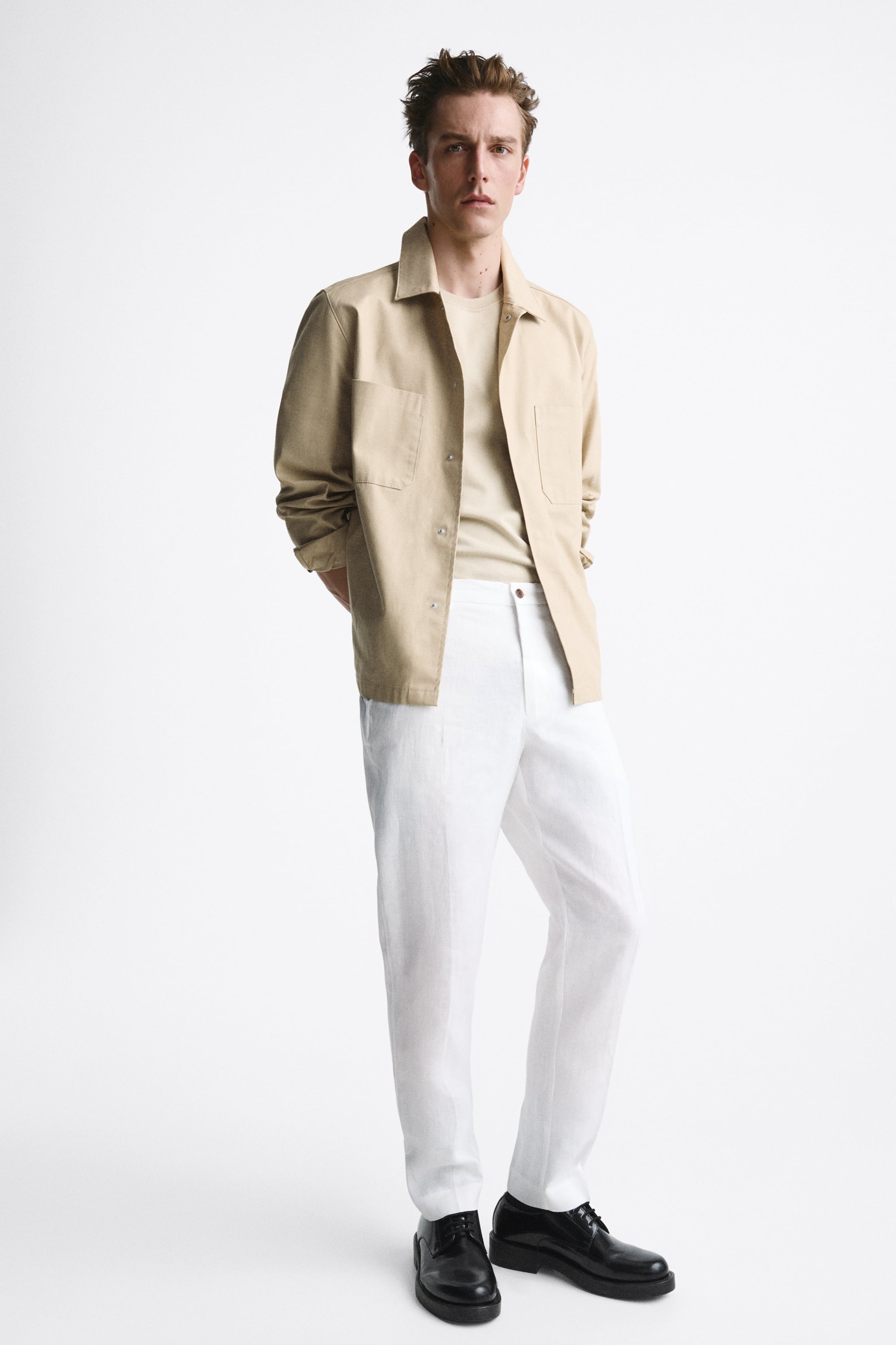 

Брюки мужские ZARA 01538802 белые L (доставка из-за рубежа), 01538802