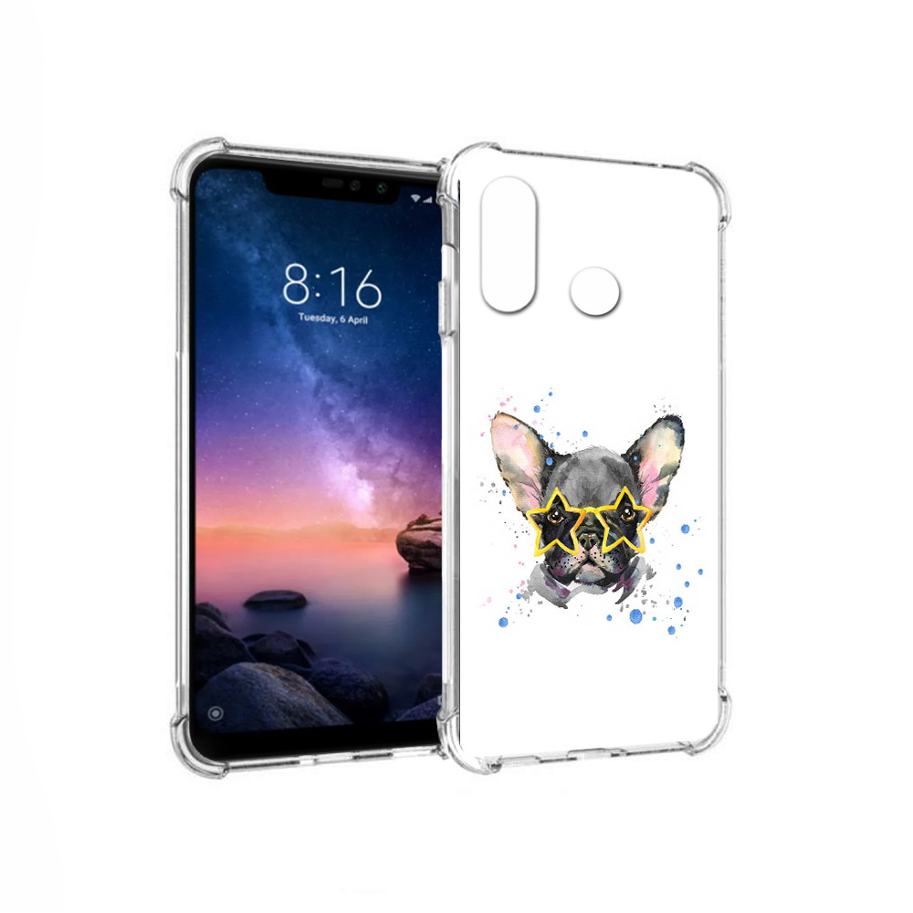 

Чехол MyPads Tocco для Xiaomi Redmi Note 6 буля в очках (PT118671.310.252), Прозрачный, Tocco